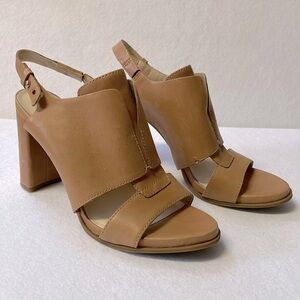 Nine West leather chunky heels sz 9.5